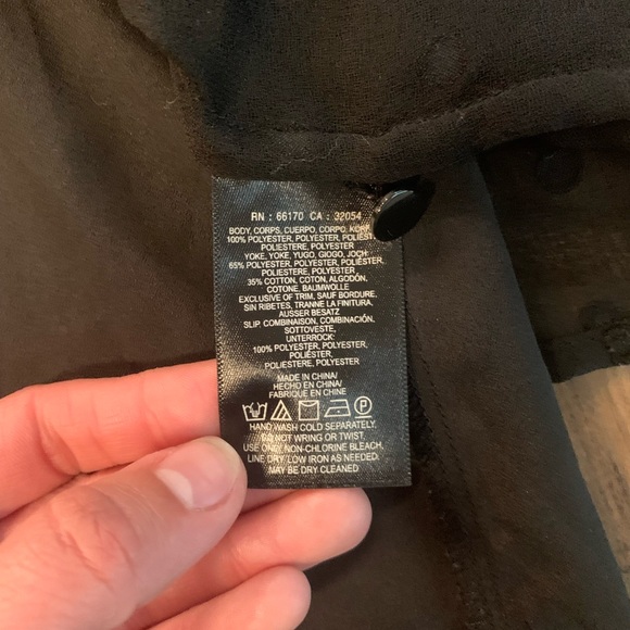 🍁HD in Paris black sheer dot and lace blouse, size 6 - Picture 5 of 5